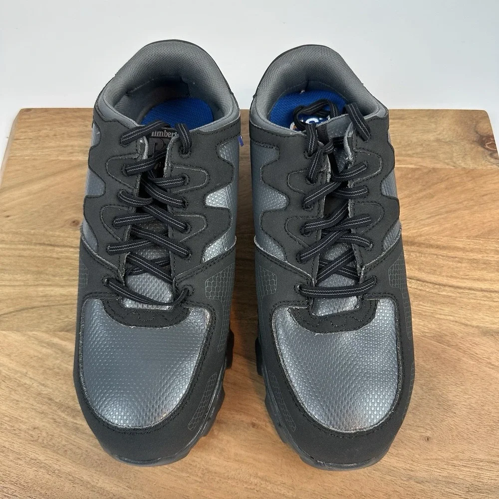 New Mens Timberland Pro Powertrain Gray Oxford Alloy Safety Toe Shoes Sz 8‎ W